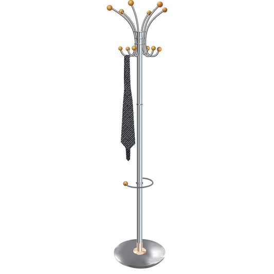 Dynamic City Coat Stand - Metal Self-Assembly 1780mm Height, 380mm Width & Depth - 1 Year Guarantee