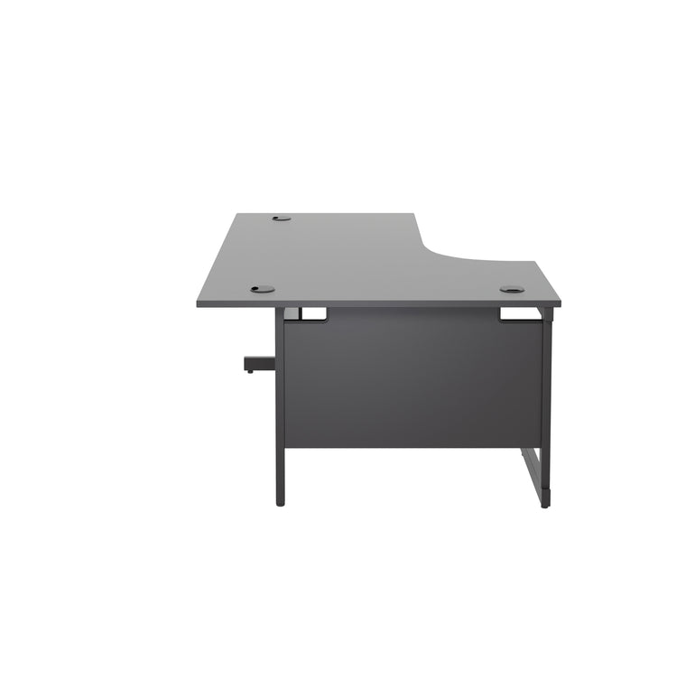 Single Upright Left Hand 1800mm Crescent Desk