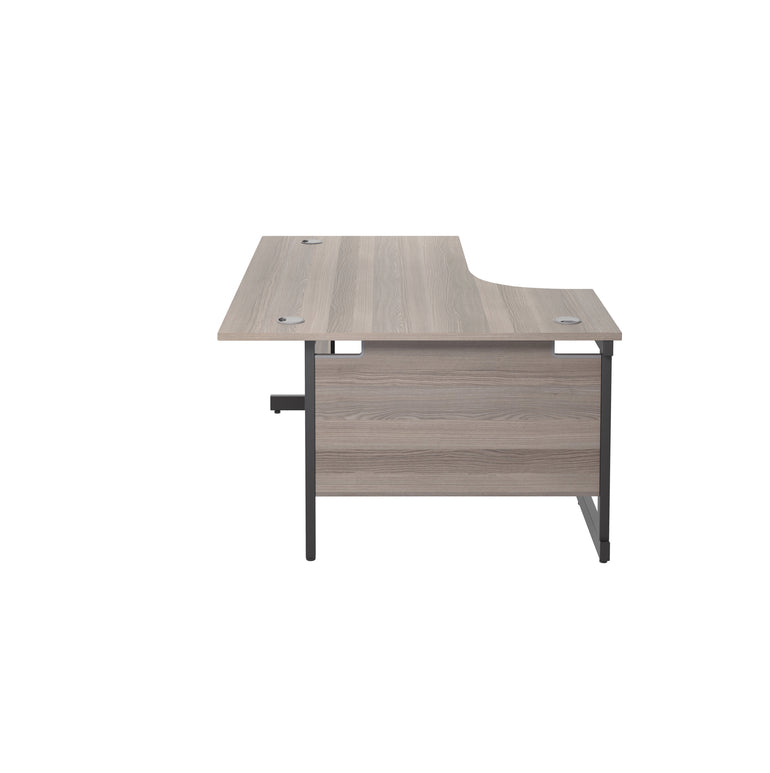 Single Upright Left Hand 1800mm Crescent Desk