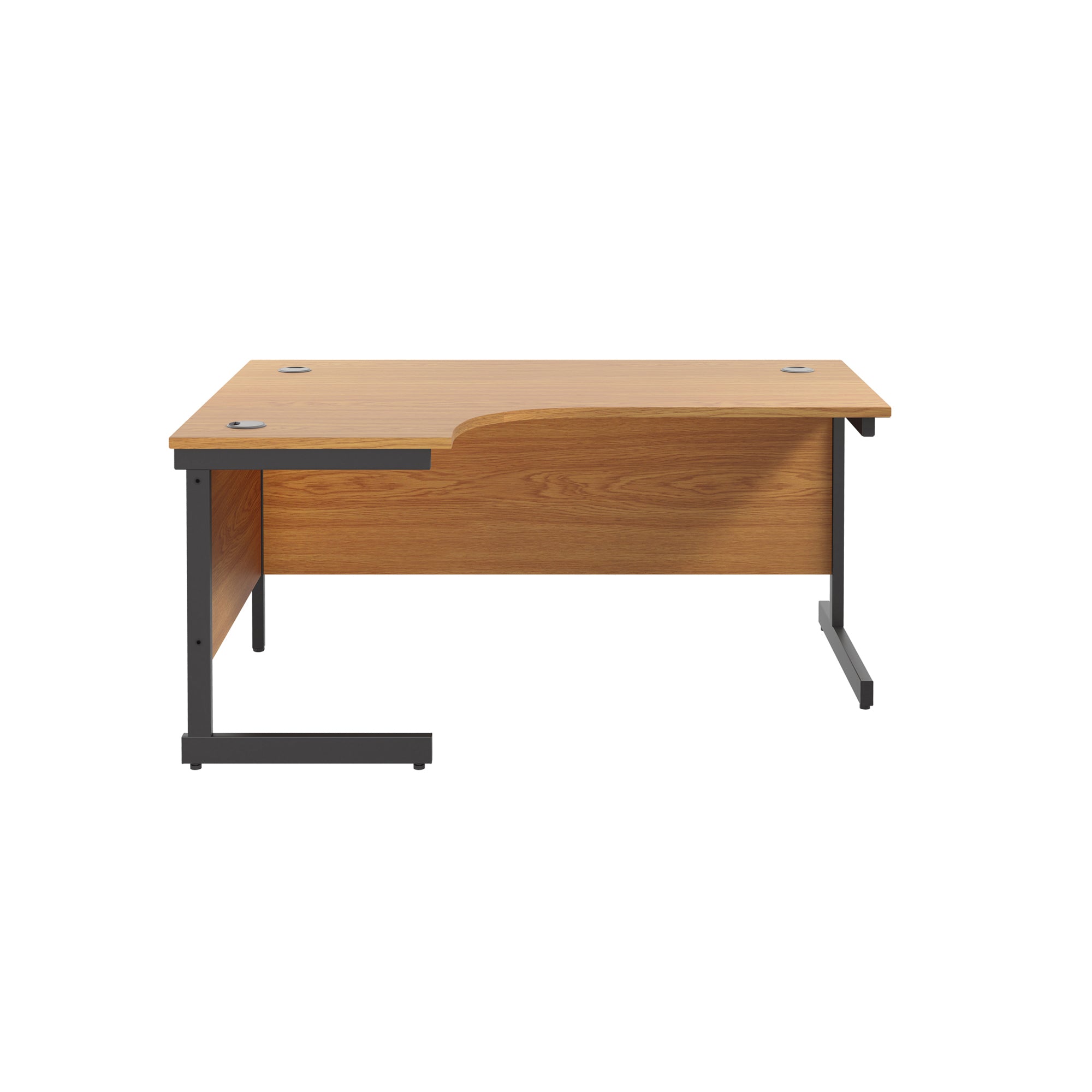 Single Upright Left Hand 1800mm Crescent Desk