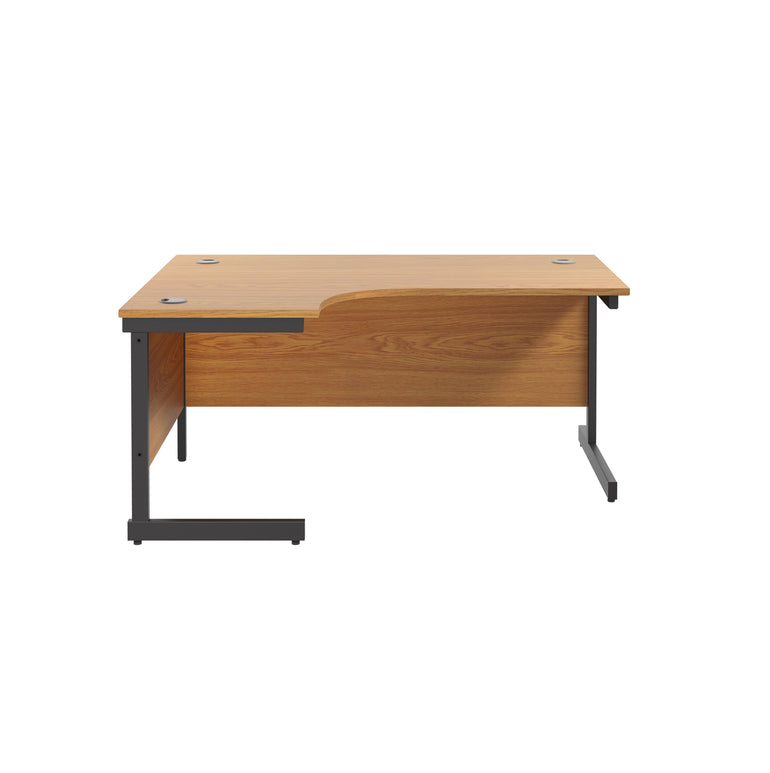 Single Upright Left Hand 1800mm Crescent Desk