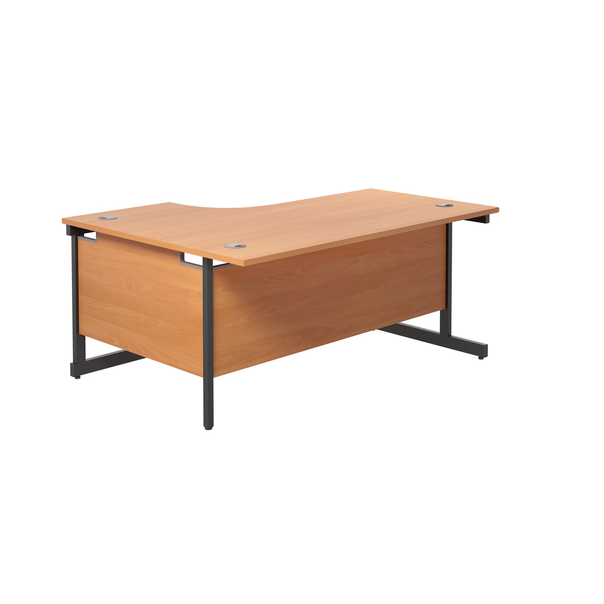 Single Upright Right Hand 1800mm Crescent Desk