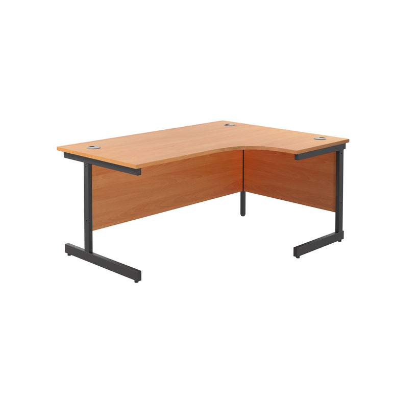 Single Upright Right Hand 1800mm Crescent Desk