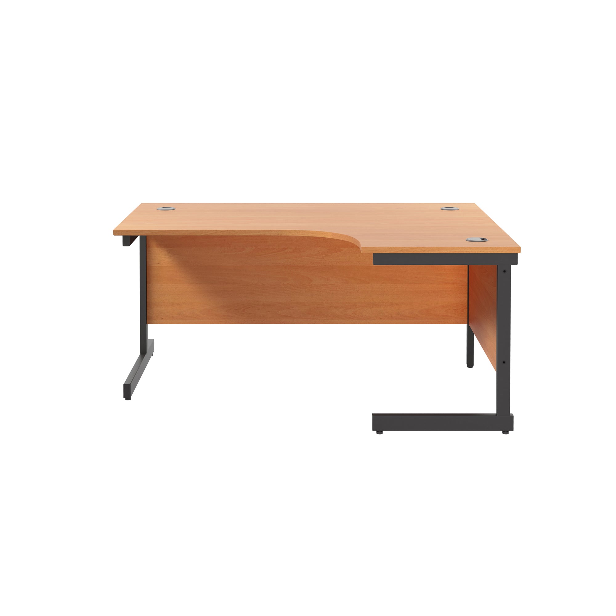 Single Upright Right Hand 1800mm Crescent Desk