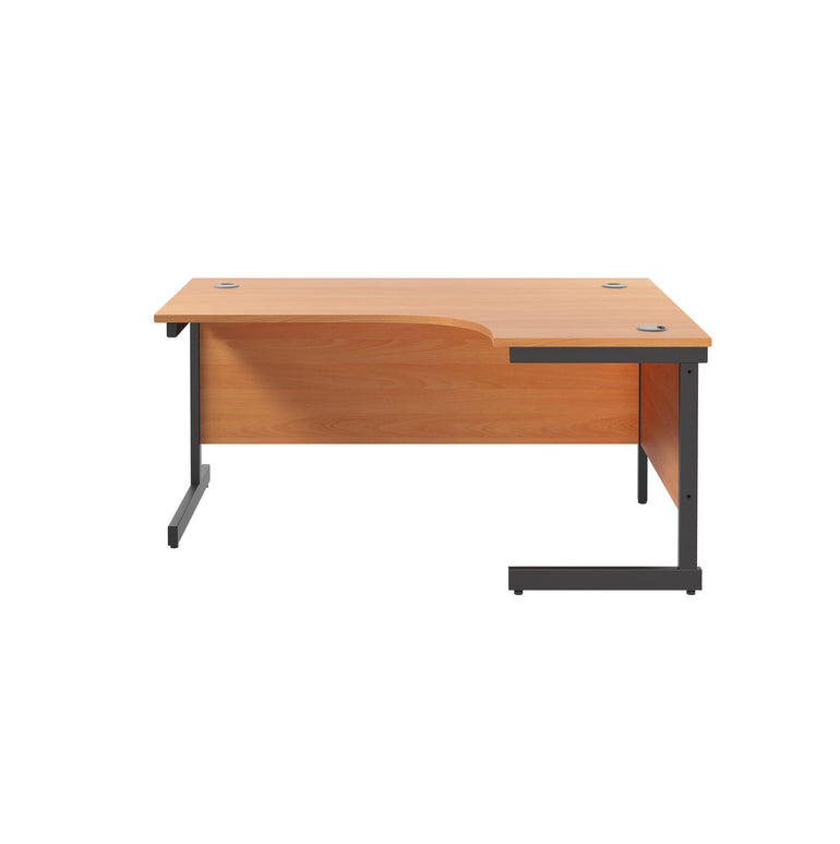 Single Upright Right Hand 1800mm Crescent Desk