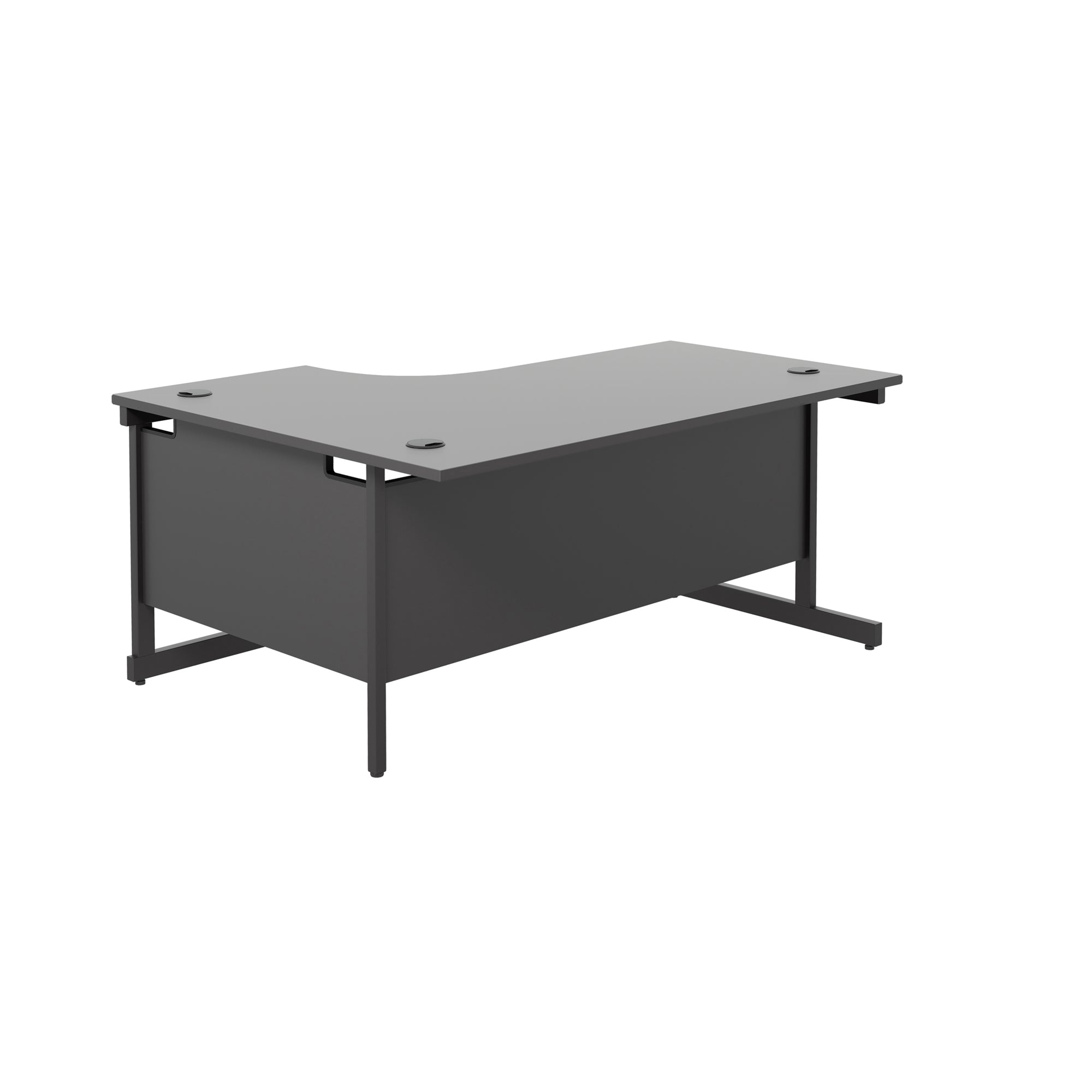 Single Upright Right Hand 1800mm Crescent Desk