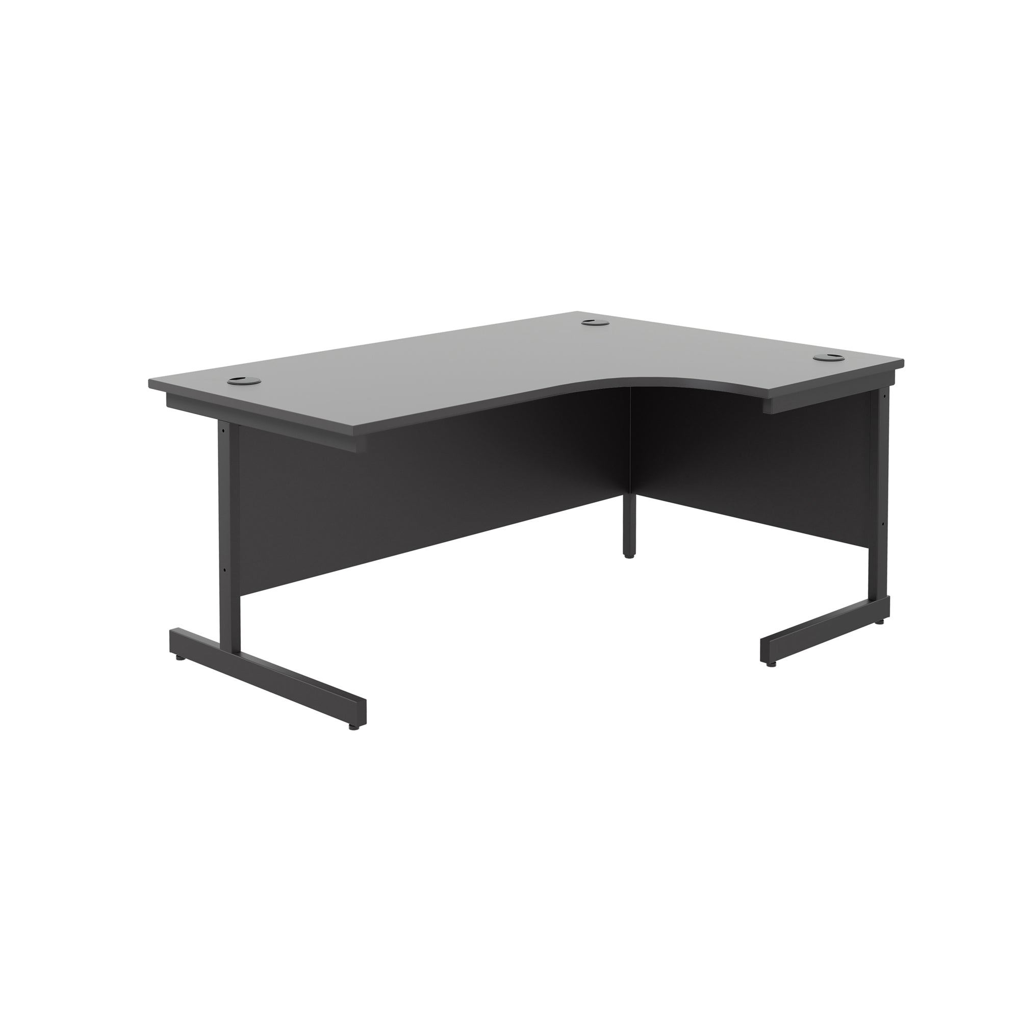 Single Upright Right Hand 1800mm Crescent Desk