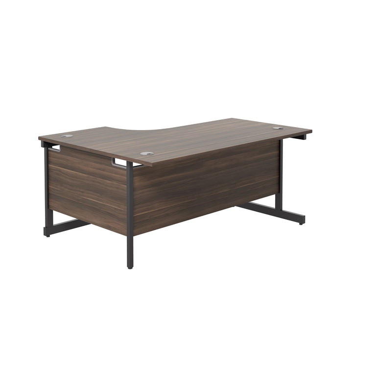 Single Upright Right Hand 1800mm Crescent Desk