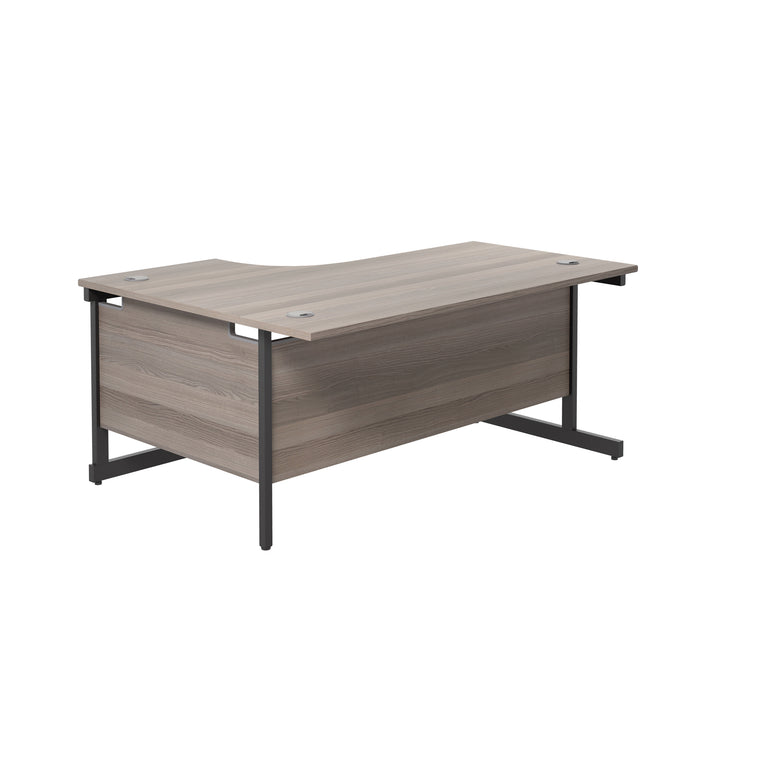 Single Upright Right Hand 1800mm Crescent Desk