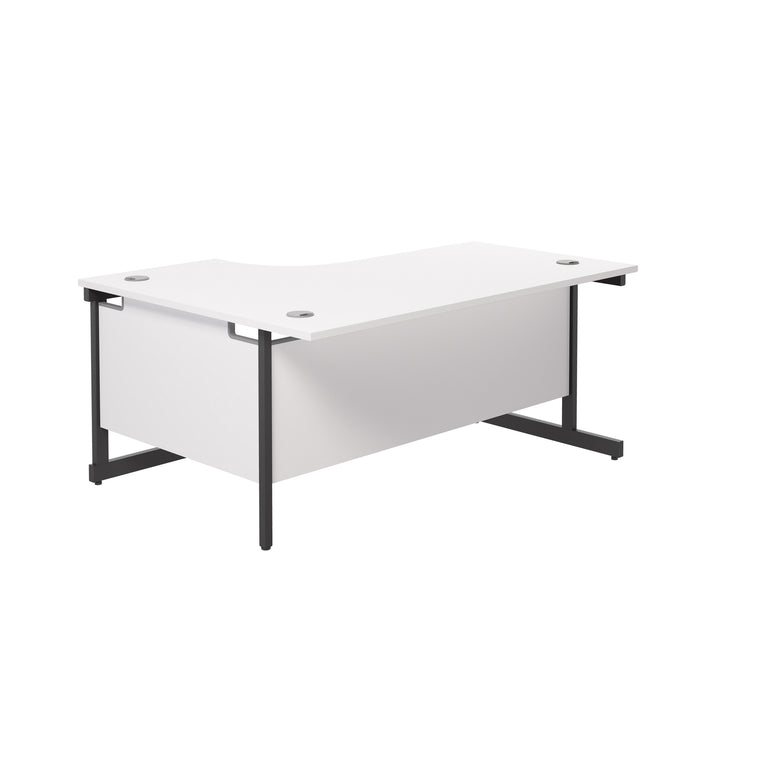 Single Upright Right Hand 1800mm Crescent Desk