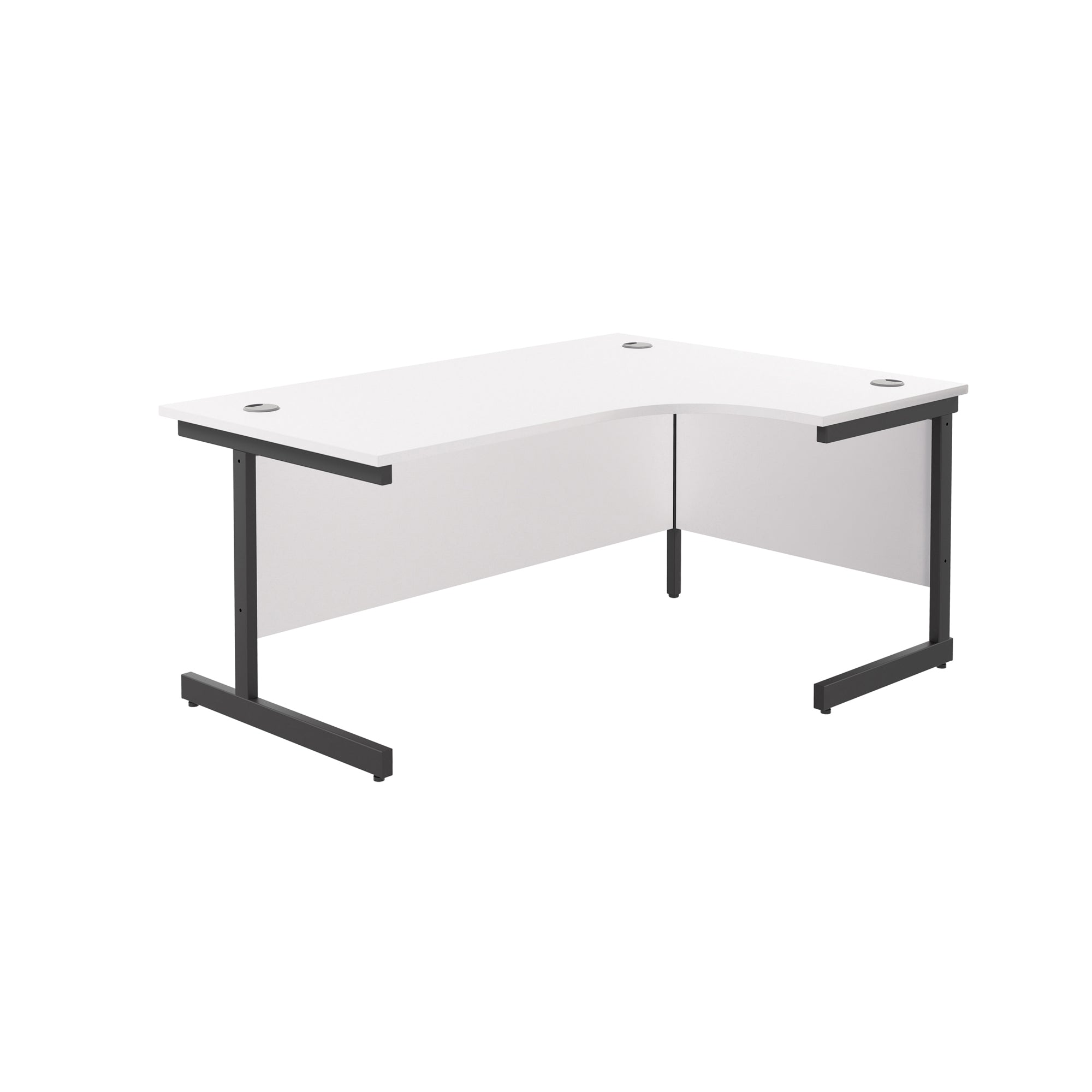 Single Upright Right Hand 1800mm Crescent Desk