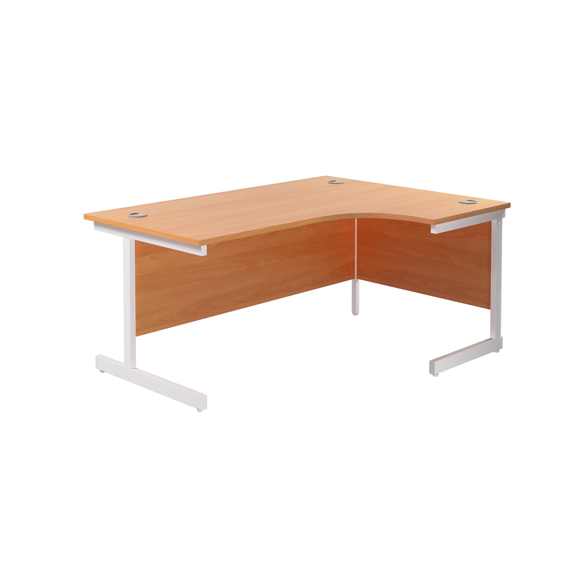 Single Upright Right Hand 1800mm Crescent Desk