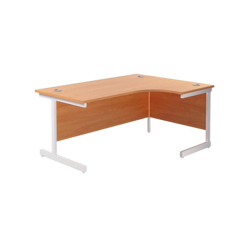 Single Upright Right Hand 1800mm Crescent Desk
