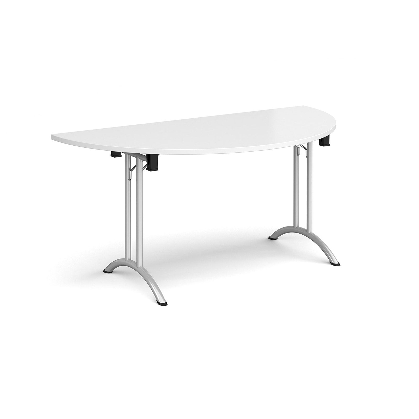 Semi circular folding leg table with curved foot rails - Office Products Online