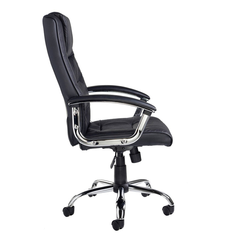 Somerset high back managers chair - black leather faced - Office Products Online