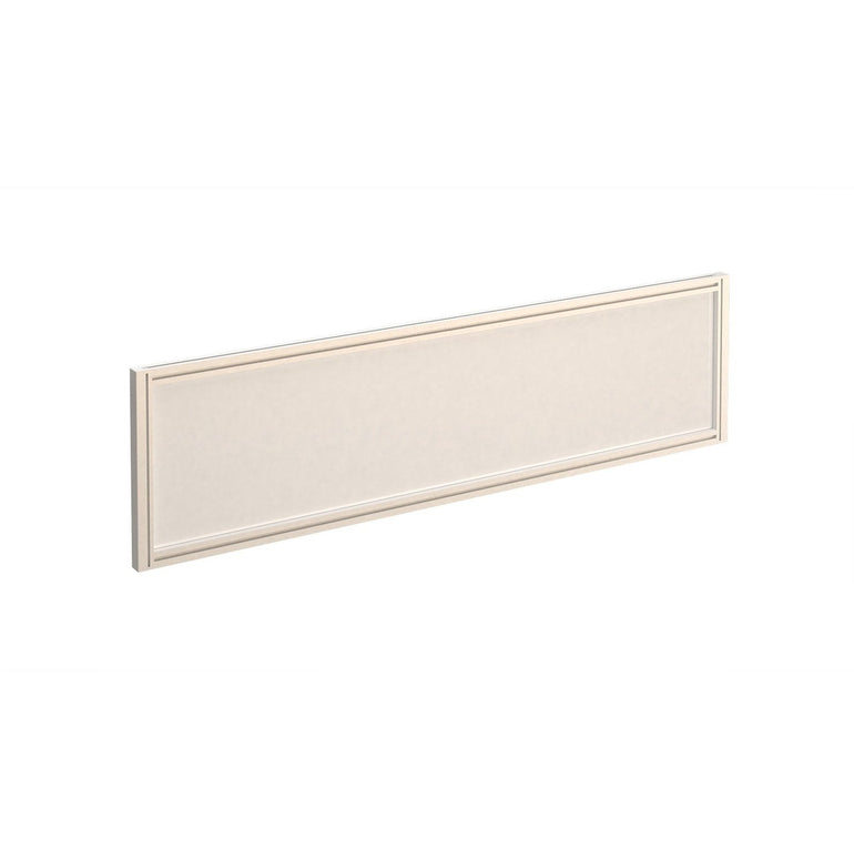 Straight glazed desktop screen in polar white with aluminium frame - Office Products Online