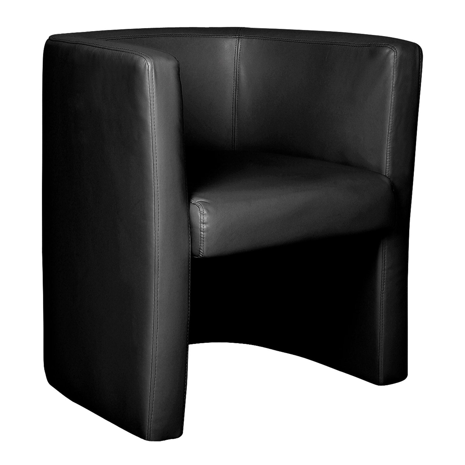 Stylish & Modern Low Back Leather Faced Tub Chair - Office Products Online