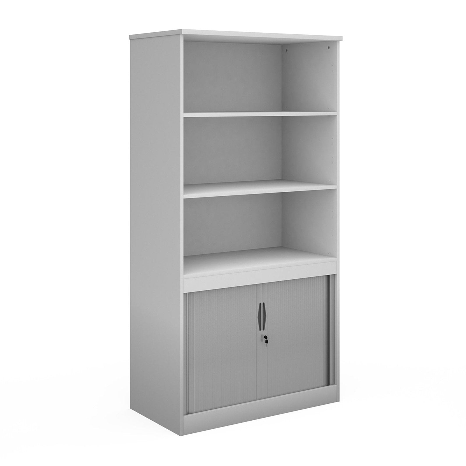 Systems combination unit with tambour doors and open top - Office Products Online