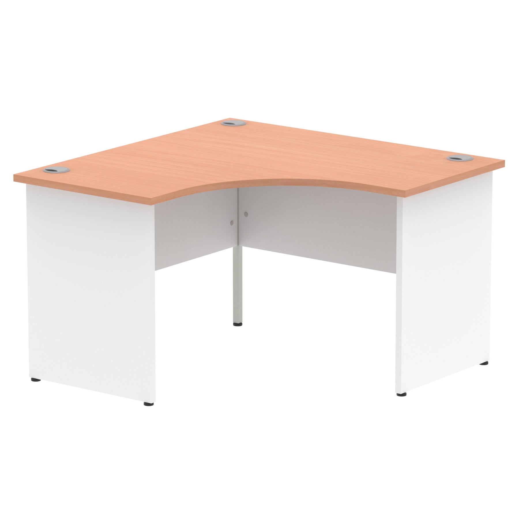 Impulse 1200mm Panel End Corner Desk - MFC Material, Self-Assembly, 5-Year Guarantee, 1200x1200 Top, White & Matching Frame, 50.1kg