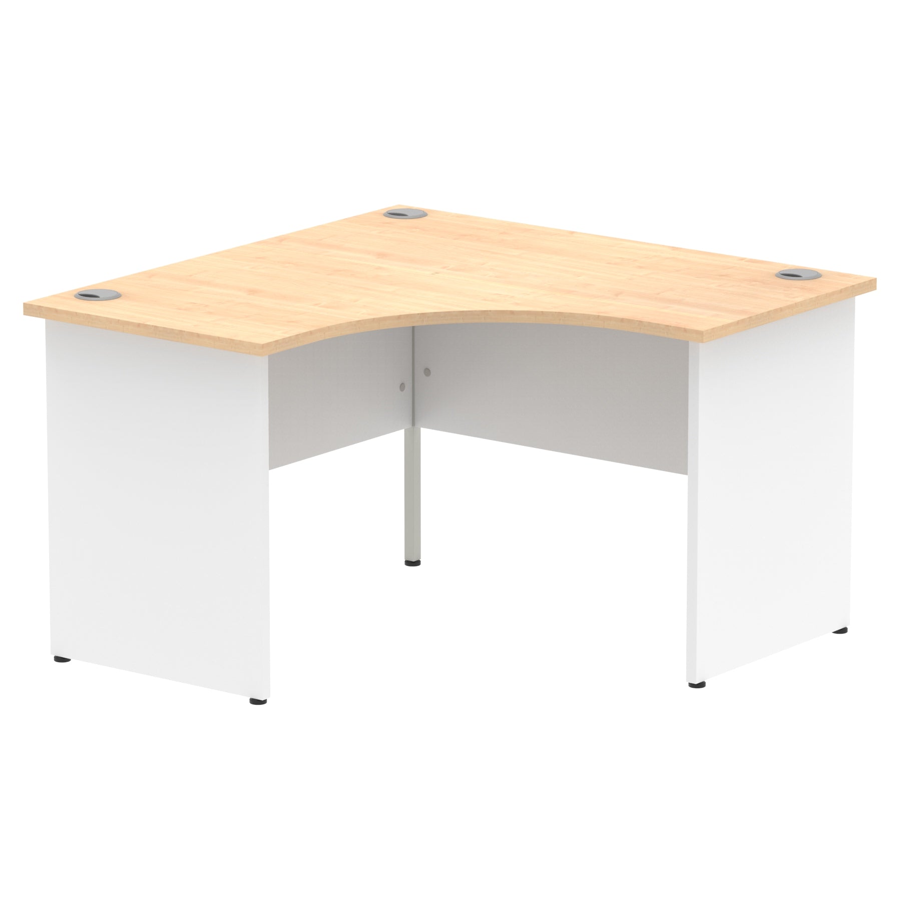 Impulse 1200mm Panel End Corner Desk - MFC Material, Self-Assembly, 5-Year Guarantee, 1200x1200 Top, White & Matching Frame, 50.1kg