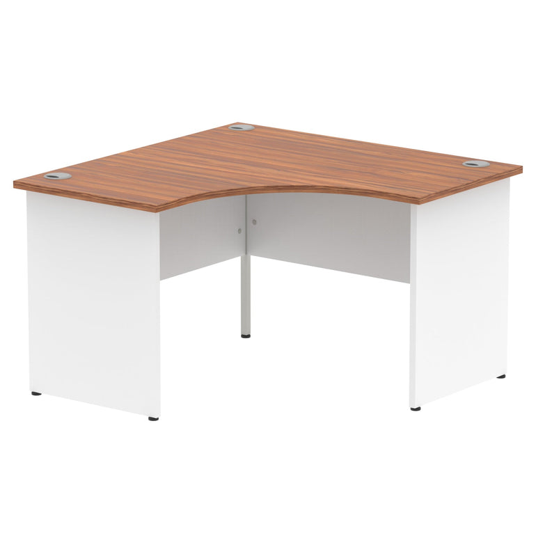 Impulse 1200mm Panel End Corner Desk - MFC Material, Self-Assembly, 5-Year Guarantee, 1200x1200 Top, White & Matching Frame, 50.1kg