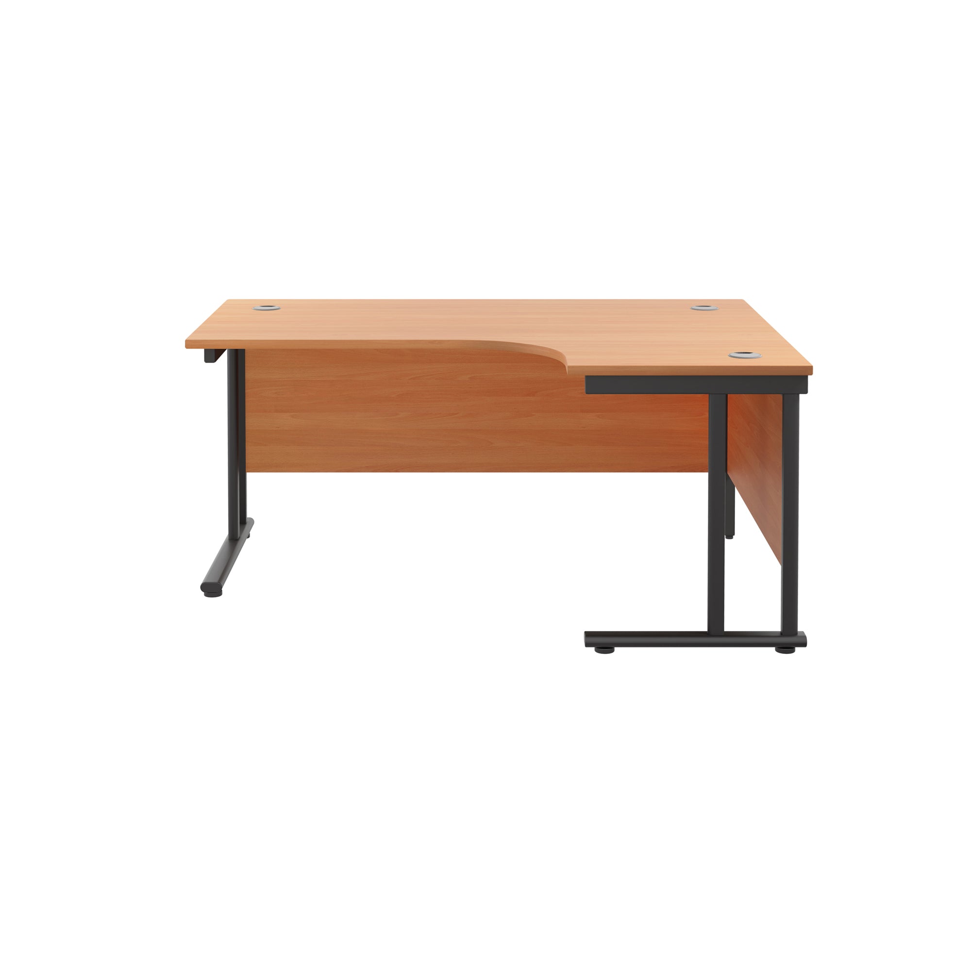 Twin Upright Right Hand 1600mm Crescent Desk