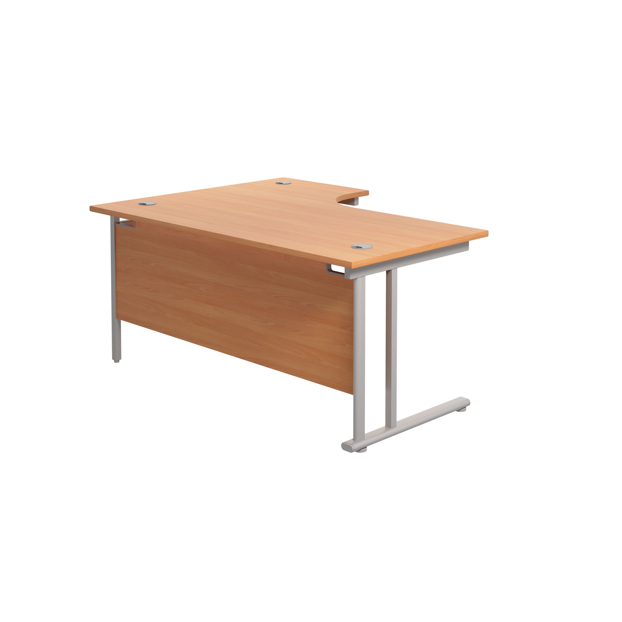Twin Upright Right Hand 1600mm Crescent Desk