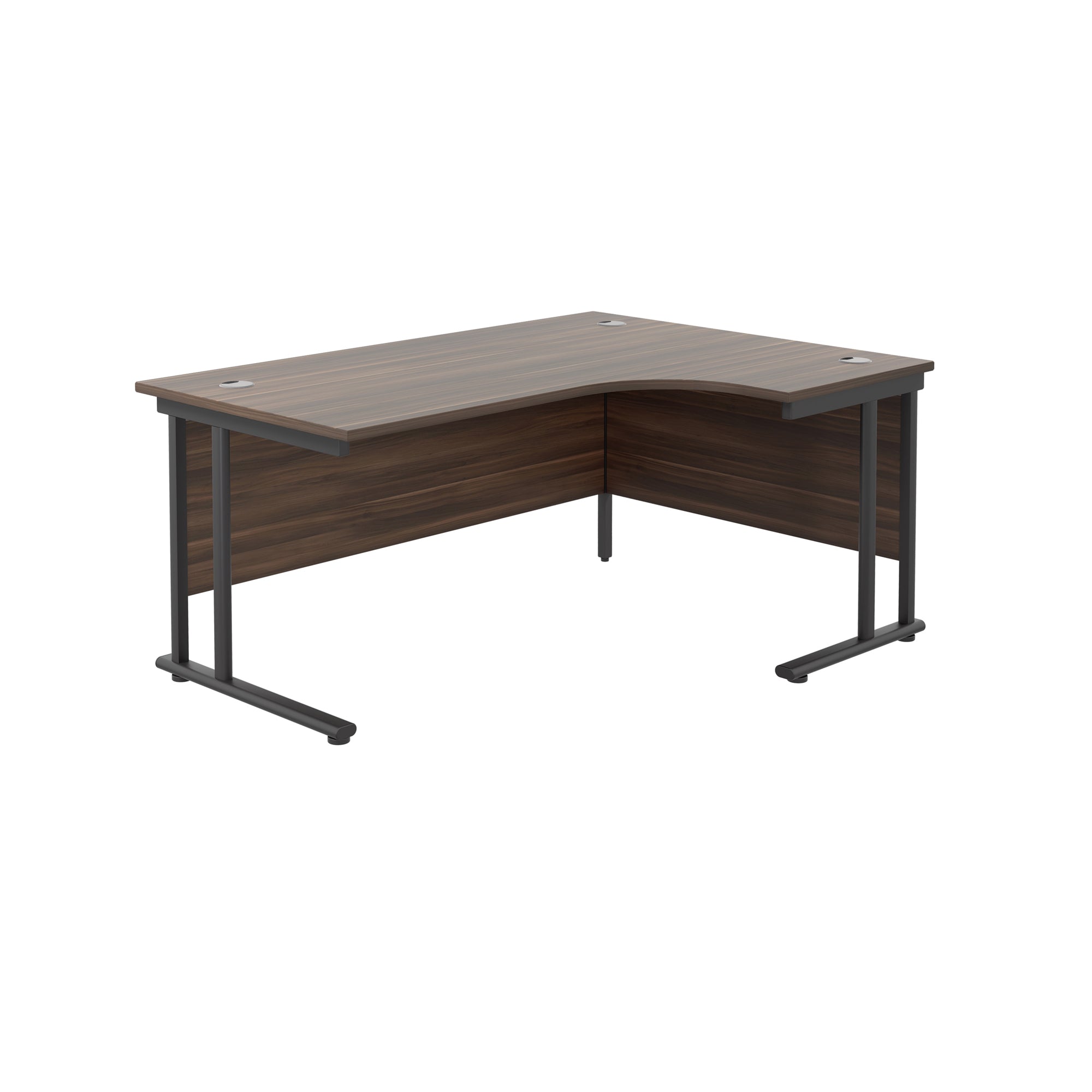 Twin Upright Right Hand 1600mm Crescent Desk