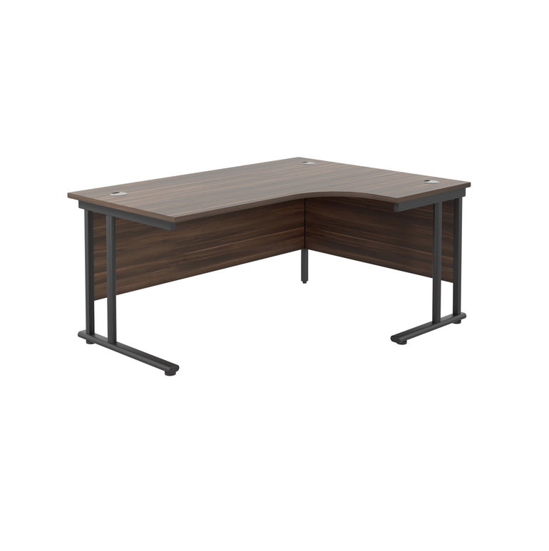 Twin Upright Right Hand 1600mm Crescent Desk