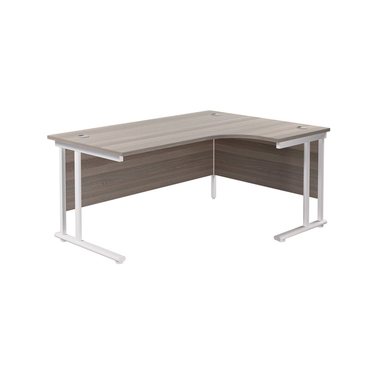 Twin Upright Right Hand 1600mm Crescent Desk
