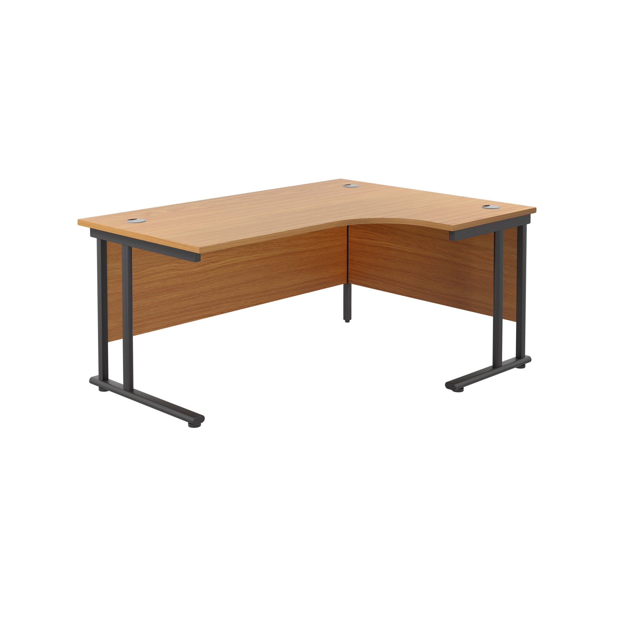 Twin Upright Right Hand 1600mm Crescent Desk