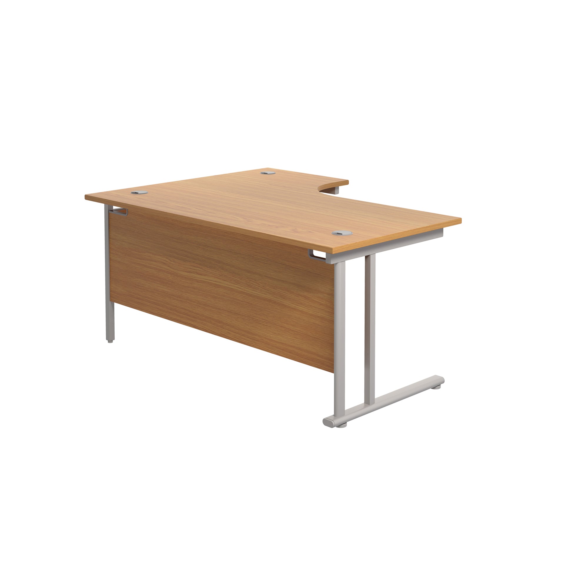 Twin Upright Right Hand 1600mm Crescent Desk