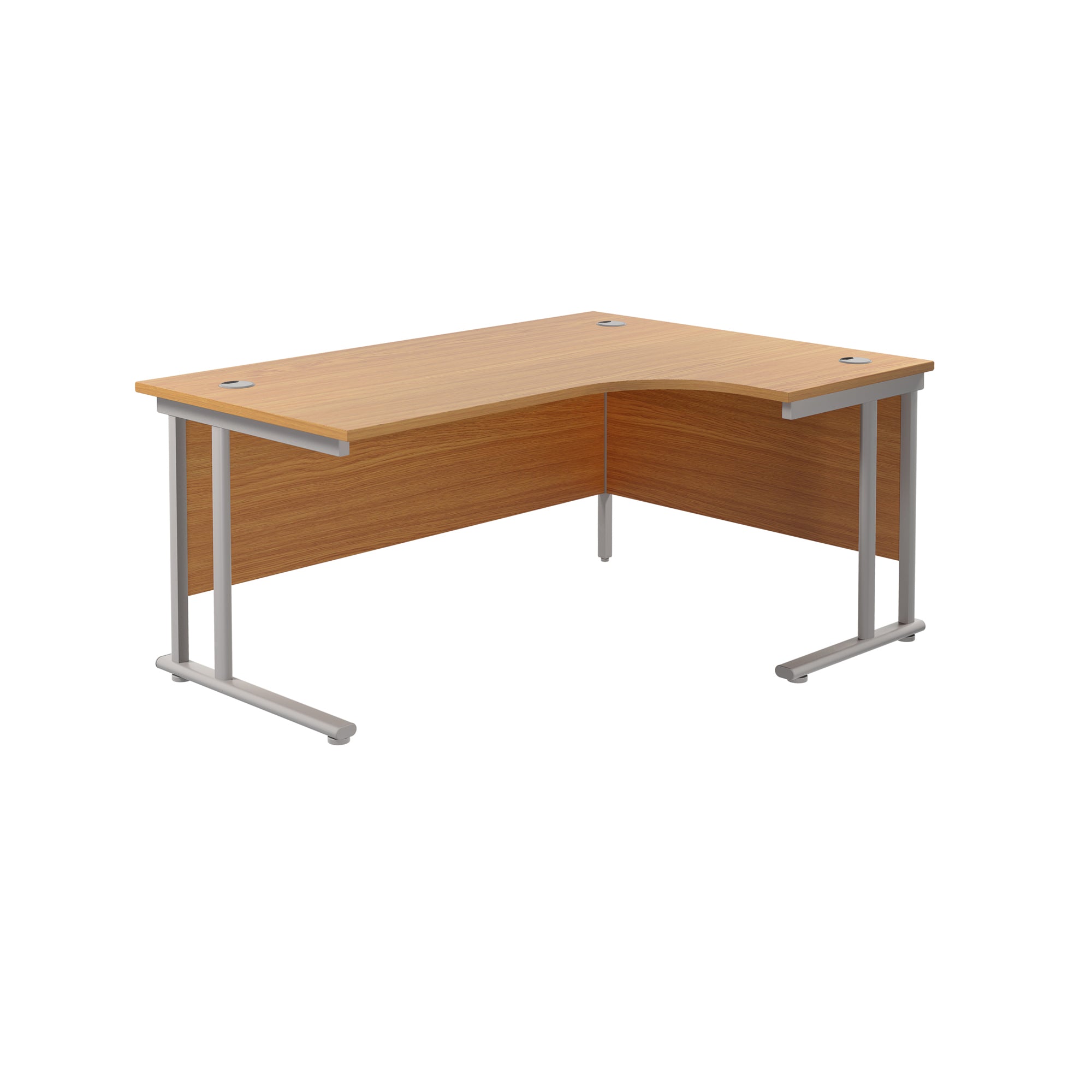 Twin Upright Right Hand 1600mm Crescent Desk