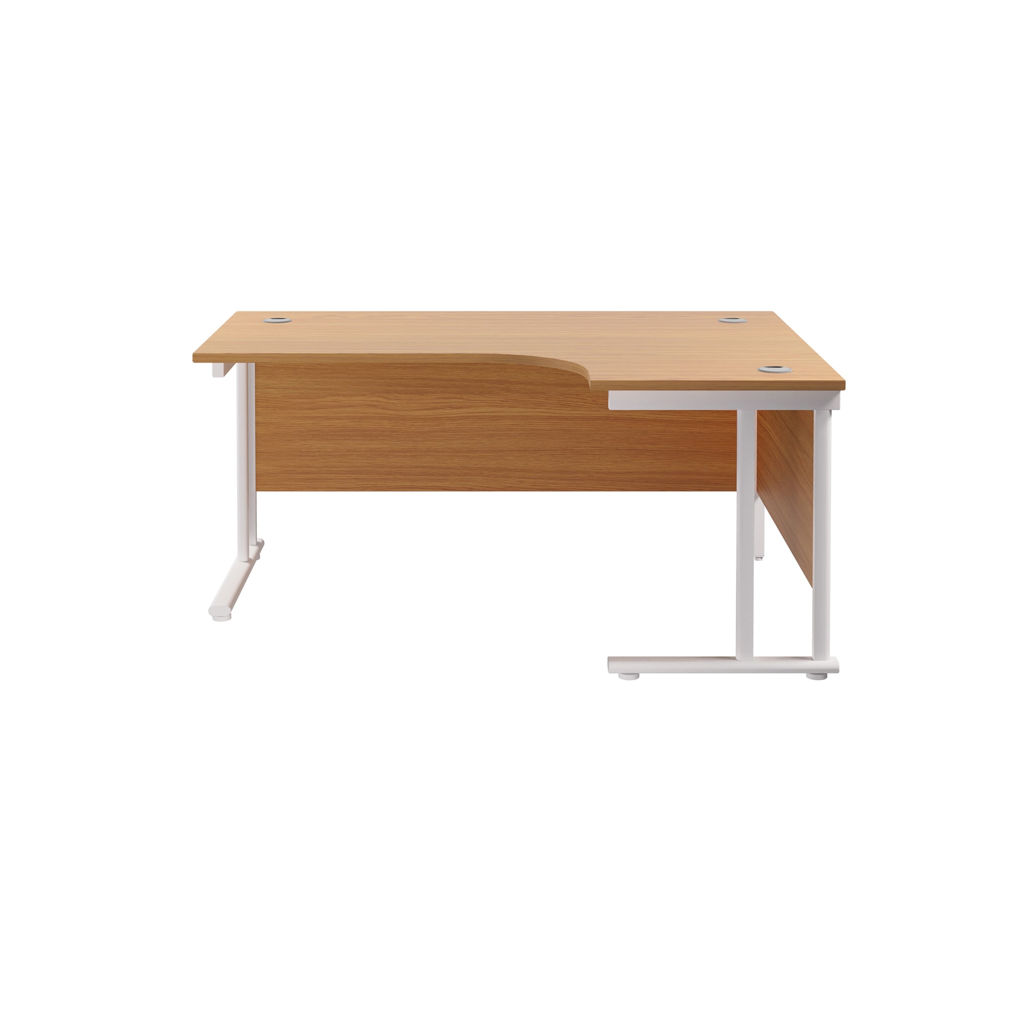 Twin Upright Right Hand 1600mm Crescent Desk