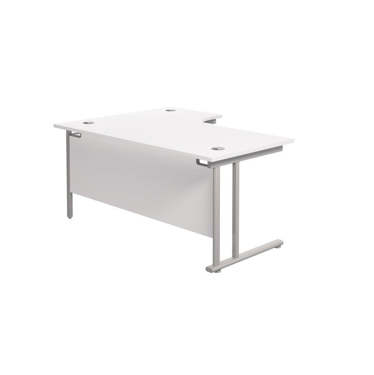 Twin Upright Right Hand 1600mm Crescent Desk