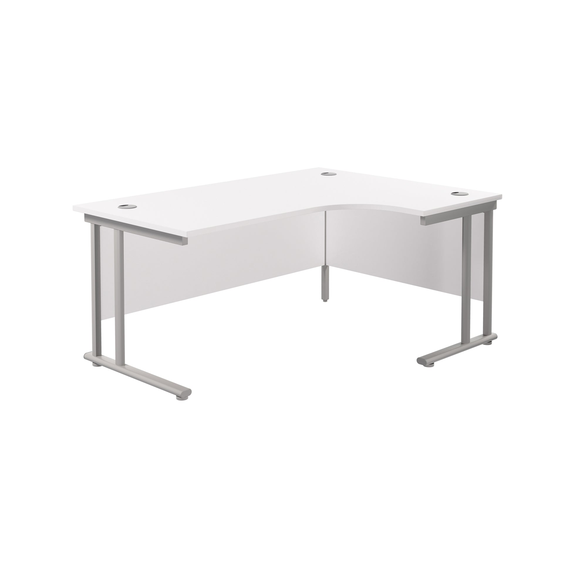 Twin Upright Right Hand 1600mm Crescent Desk