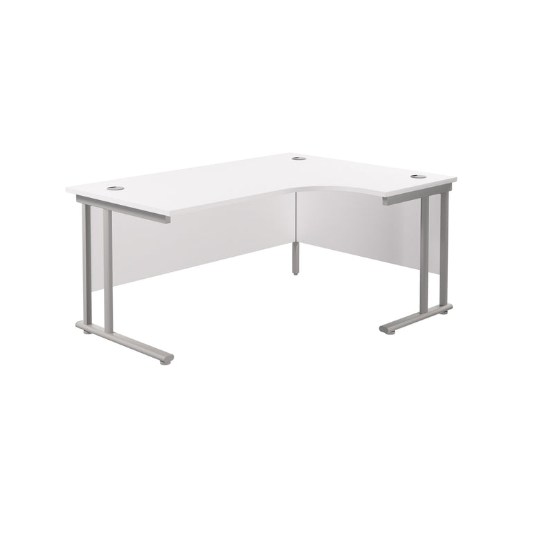 Twin Upright Right Hand 1600mm Crescent Desk