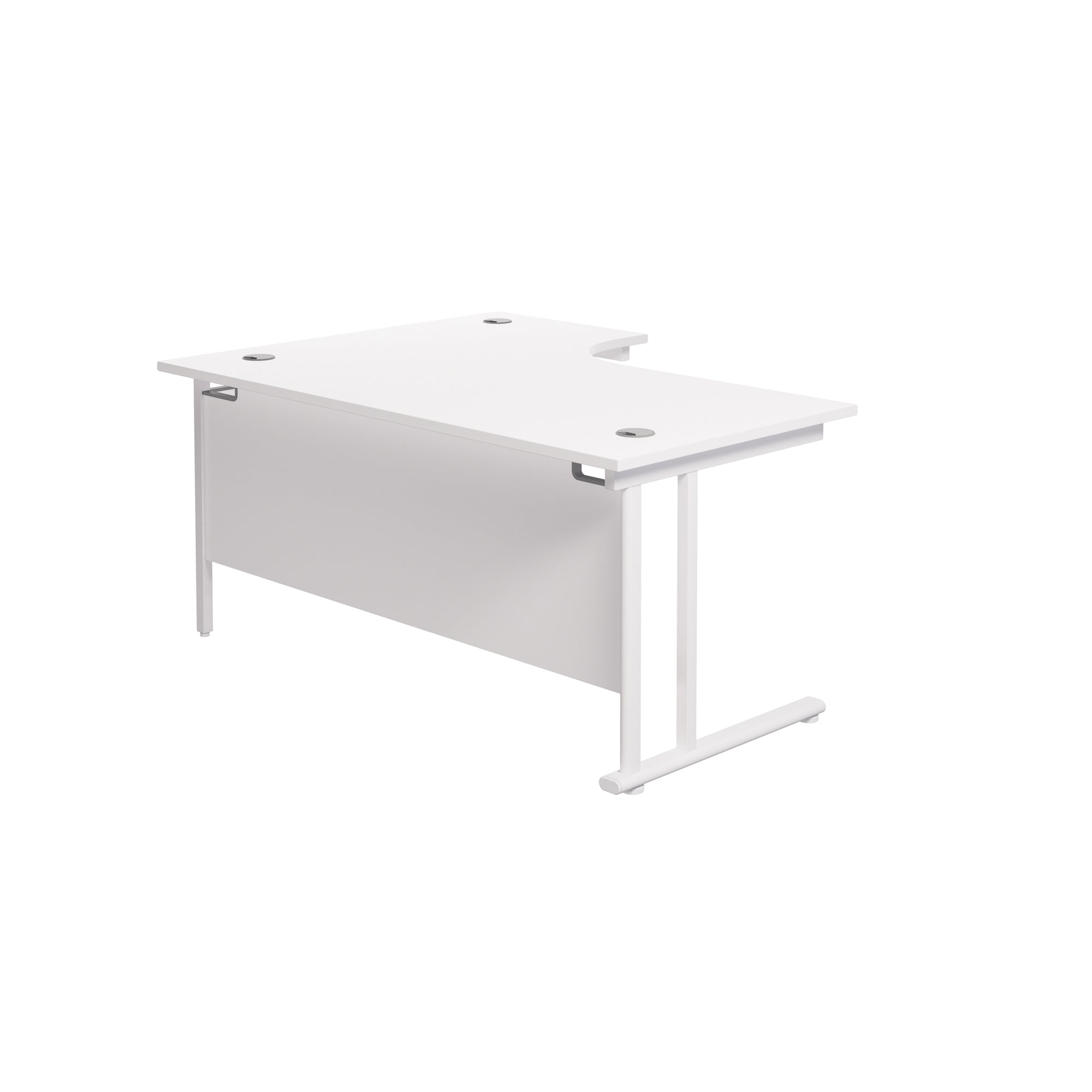Twin Upright Right Hand 1600mm Crescent Desk