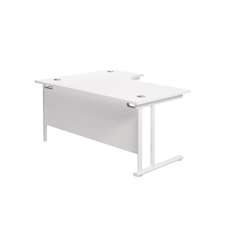Twin Upright Right Hand 1600mm Crescent Desk