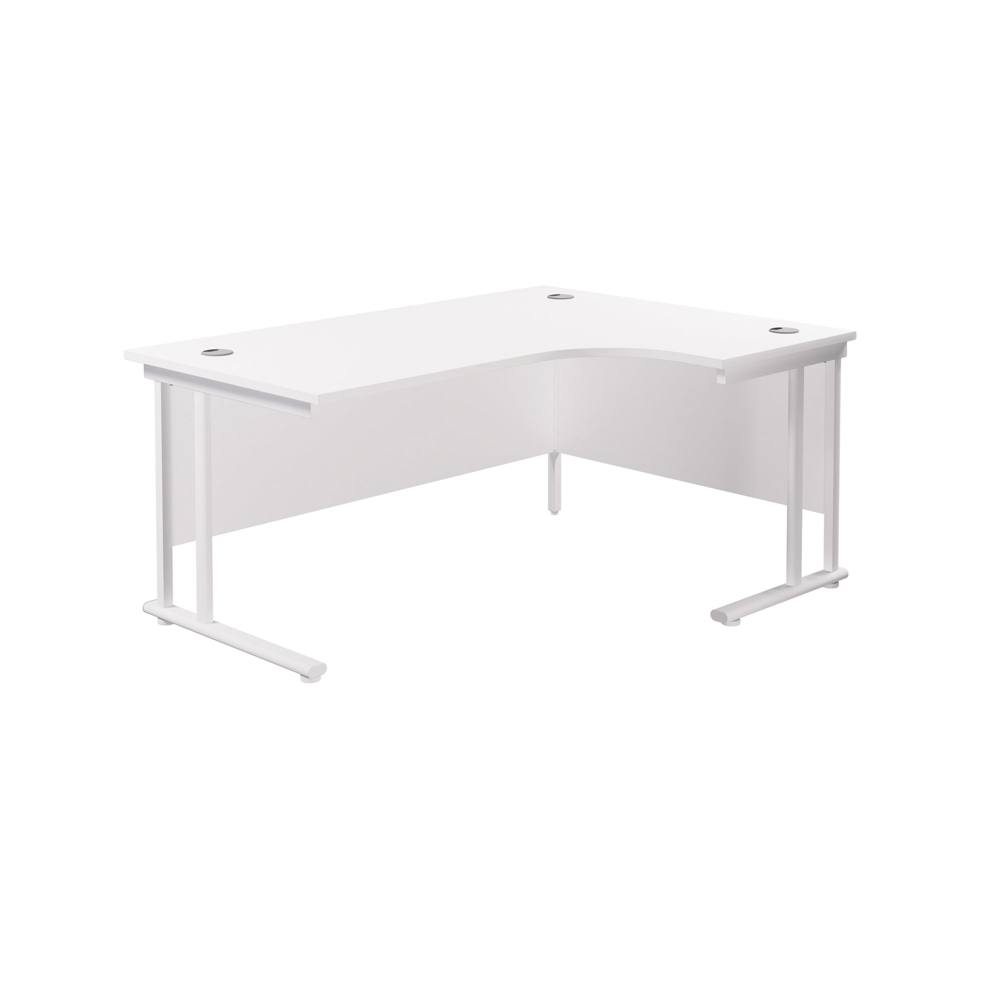 Twin Upright Right Hand 1600mm Crescent Desk