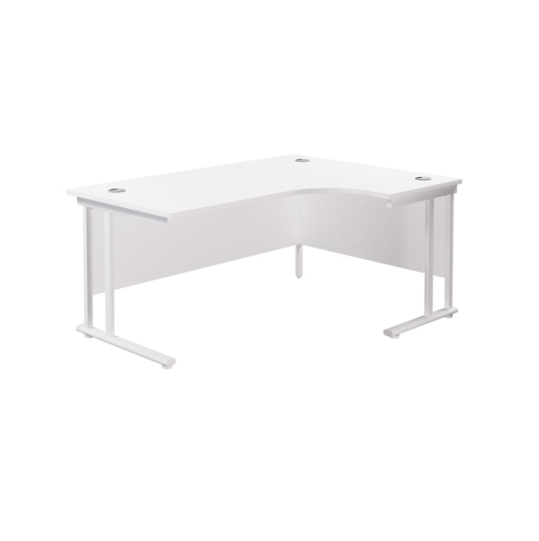 Twin Upright Right Hand 1600mm Crescent Desk