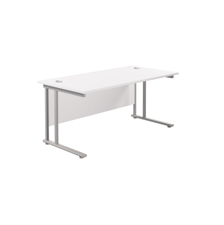 Twin Upright Straight 1600mm Desk