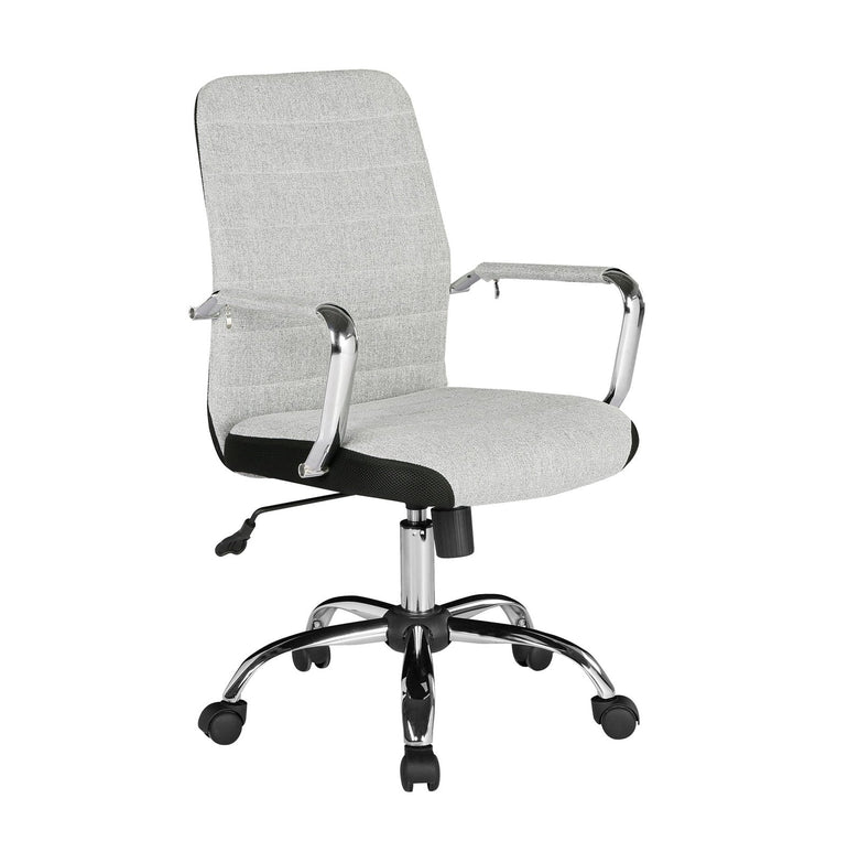 Tempo high back fabric operators chair with mesh trim - grey - Office Products Online
