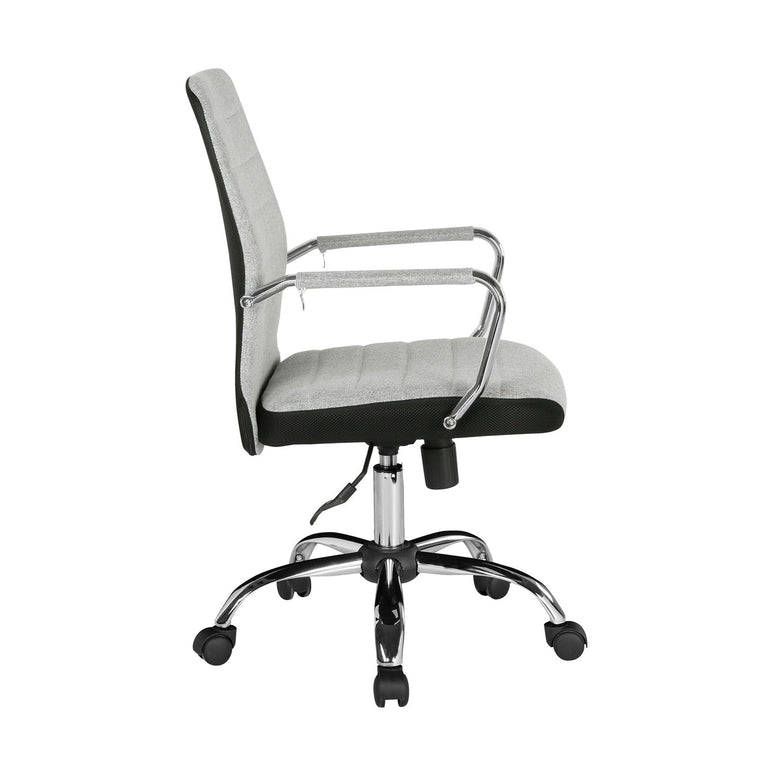Tempo high back fabric operators chair with mesh trim - grey - Office Products Online