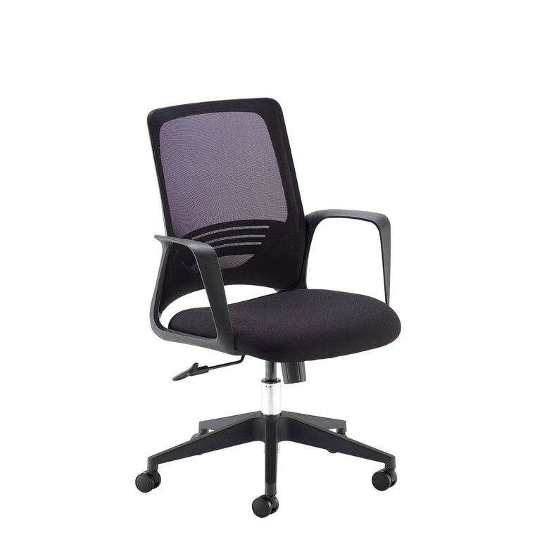 Toto mesh back operator chair with fabric seat and black base - Office Products Online