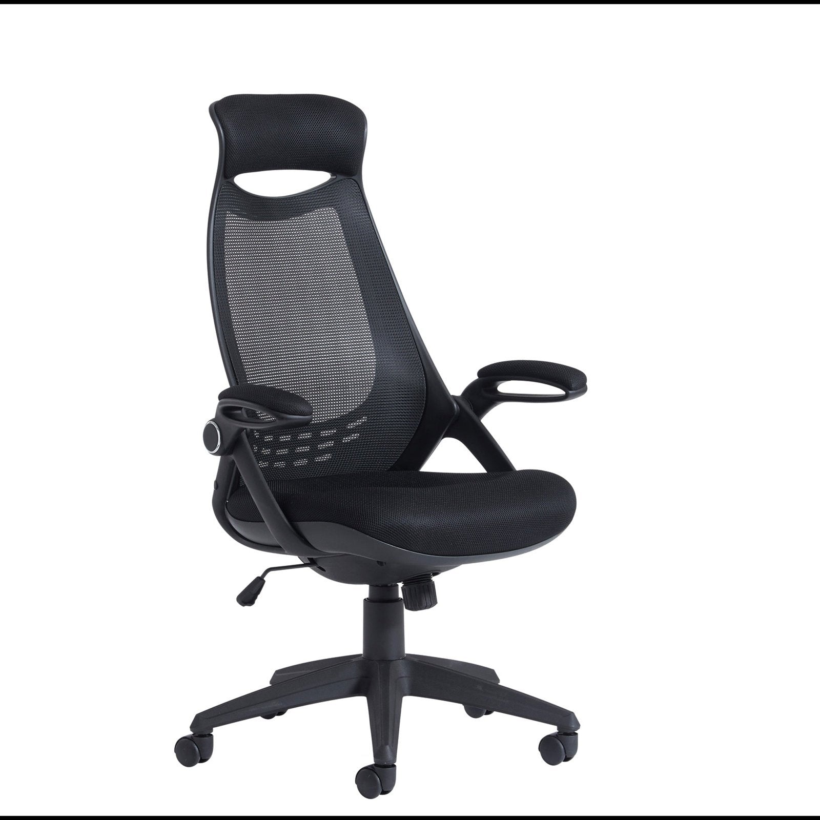 Tuscan mesh high back chair with head support - black - Office Products Online