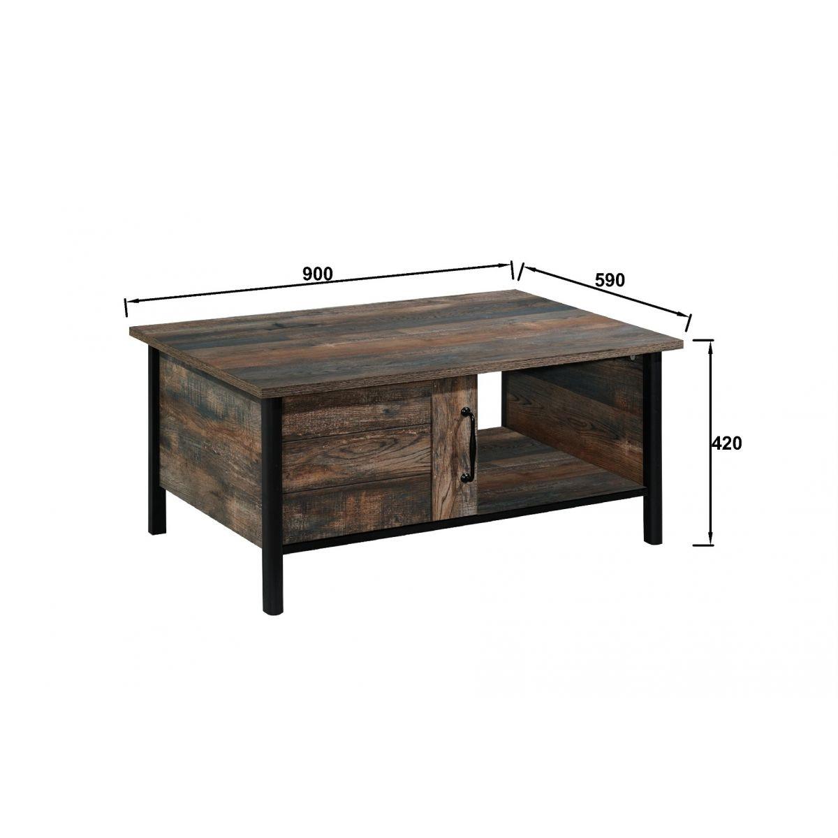 Willow Dark Oak Coffee Table allhomely