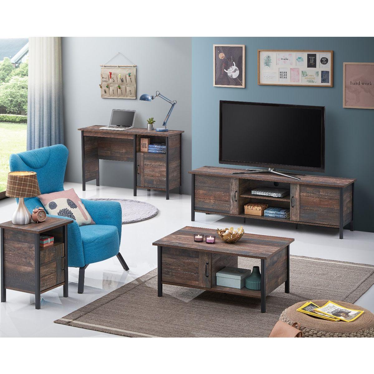 Willow Dark Oak Coffee Table allhomely