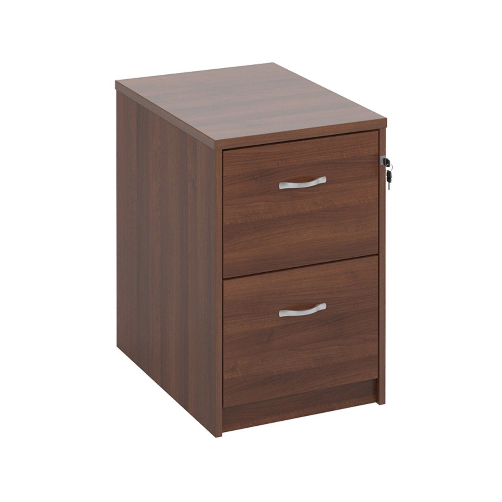 Wooden filing cabinet with silver handles - Office Products Online