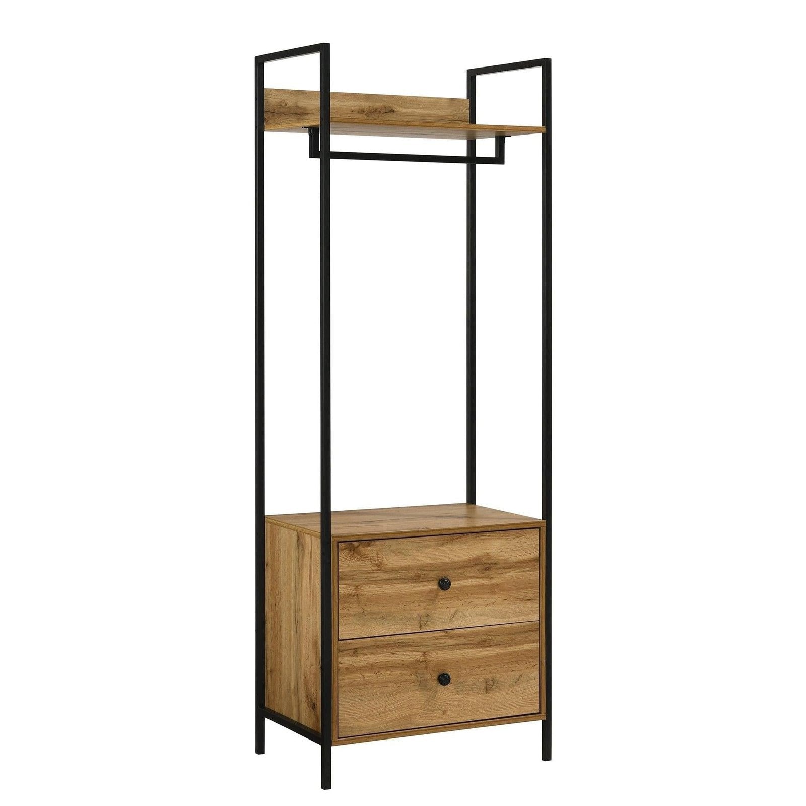 Zahra Open Wardrobe Drawers Hanging Rail allhomely